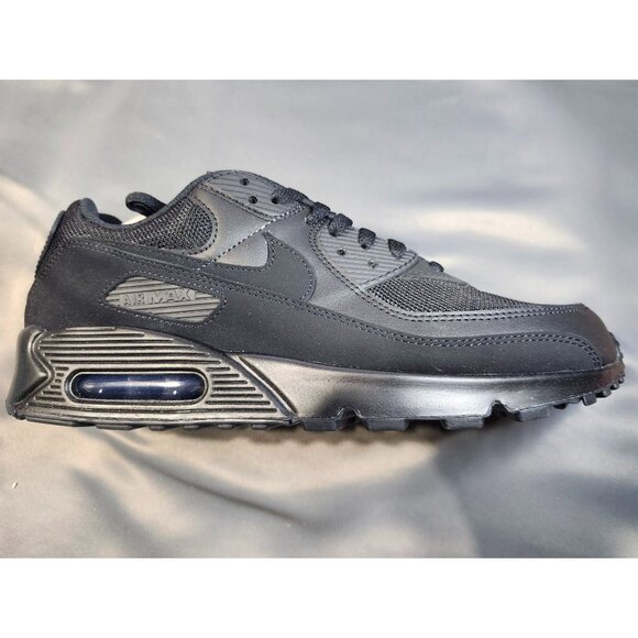 unisex adult nike air max 90 sneakers - womens: 13.5/mens:12 - black - Picture 2 of 6